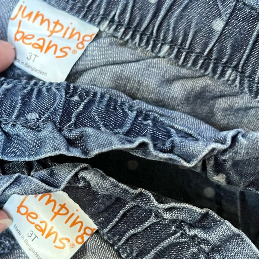 Toddler Girls Jumping Beans Denim Shorts - 3T - 2 included! - Polka Dots - Picture 5 of 5